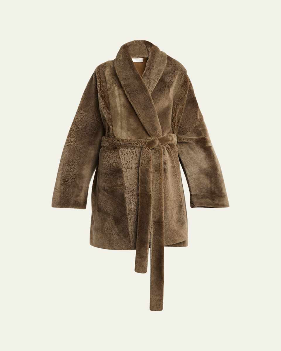 Lucja Belted Shearling Coat